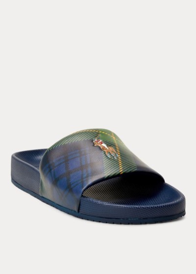 Polo Ralph Lauren Cayson Tartan Slide Sandaler Herre Danmark (EUIDG1283)